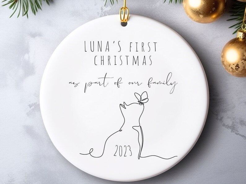 Personalized Cat First Christmas Ornament – Cats First Christmas product image 2