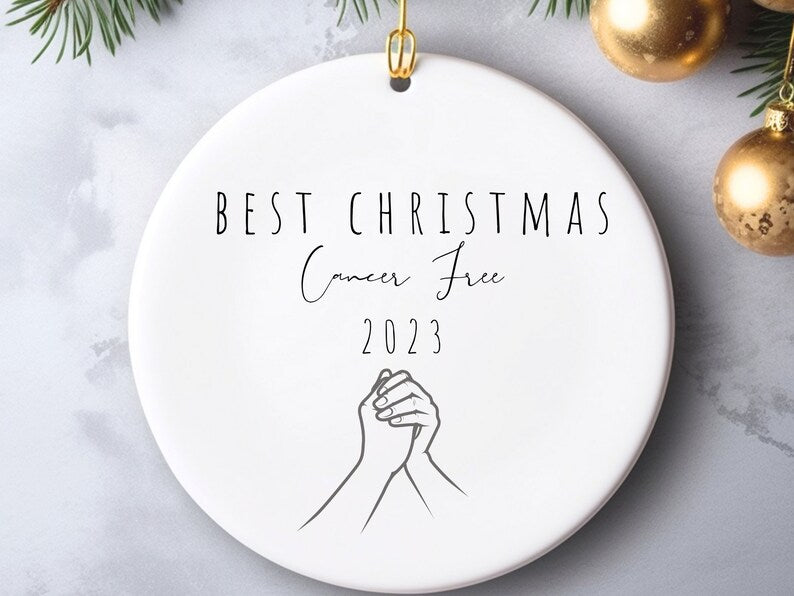 Gratitude Christmas ornament for Cancer survivor gift – Cancer warrior keepsake product image 2