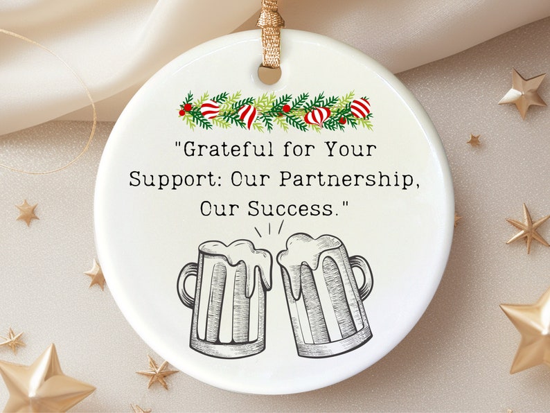 Partner Appreciation Gift for Business Partner Christmas ornament for Partnership Celebration personalized Christmas ornament
