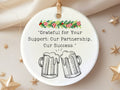 Partner Appreciation Gift for Business Partner Christmas ornament for Partnership Celebration personalized Christmas ornament