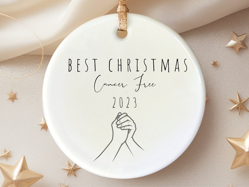 Gratitude Christmas ornament for Cancer survivor gift – Cancer warrior keepsake personalized Christmas ornament