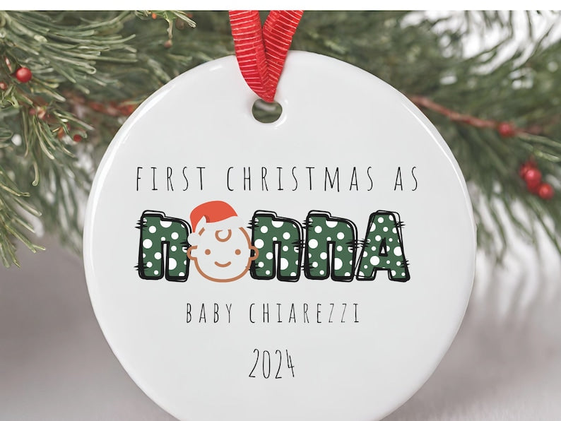 Nonna Ornament for first time nonna – Christmas keepsake for First Nonna Ornament product image 4