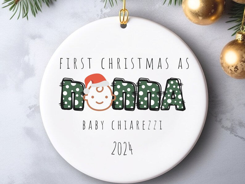 Nonna Ornament for first time nonna – Christmas keepsake for First Nonna Ornament product image 3