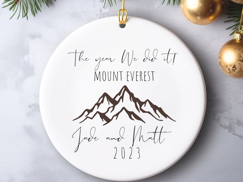 Custom Mount Everest ornament for climbing lover – climbing ornament product image 3