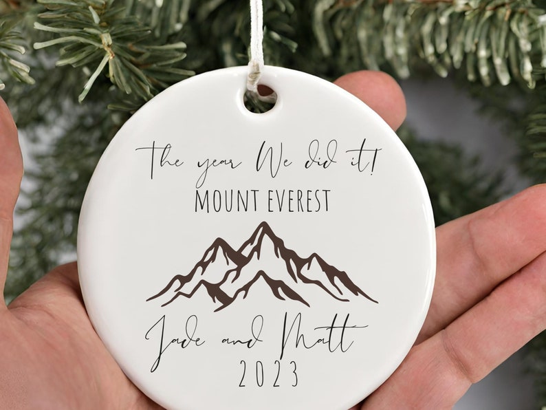 Custom Mount Everest ornament for climbing lover – climbing ornament product image 6