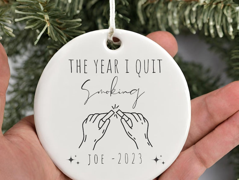 2023 year I quit smoking Ornament – quit smoking milestone keepsake product image 6