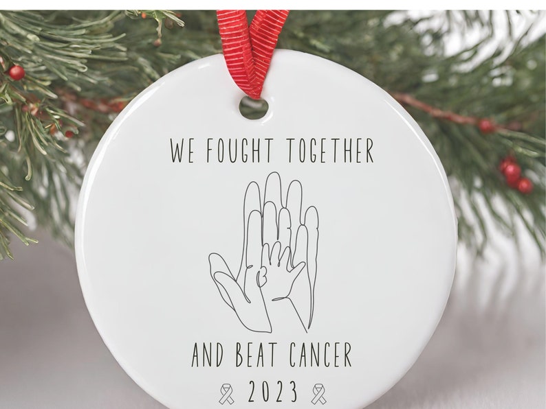 Childhood Cancer survivor ornament cancer free keepsake Cancer Christmas Ornament Personalized  product image 5
