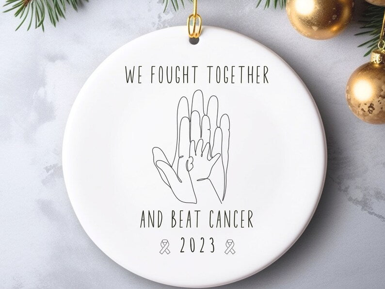 Childhood Cancer survivor ornament cancer free keepsake Cancer Christmas Ornament Personalized  product image 3