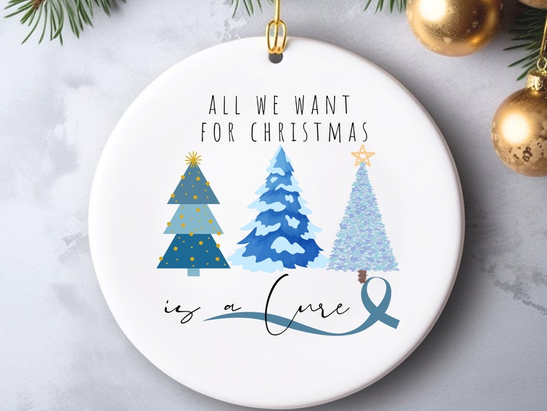 Leukemia Christmas ornament – cure cancer ornament gift for Cancer fighters product image 6
