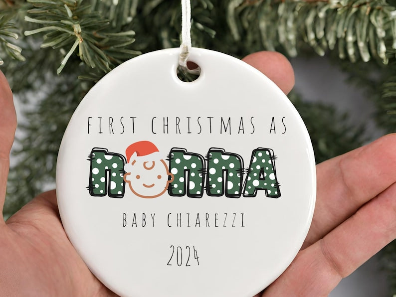 Nonna Ornament for first time nonna – Christmas keepsake for First Nonna Ornament product image 7