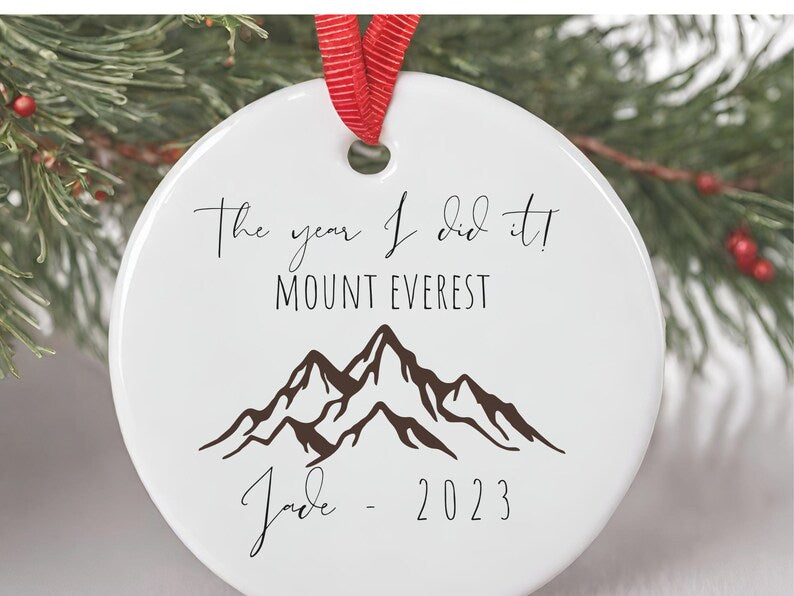 Custom Mount Everest ornament for climbing lover – climbing ornament product image 5
