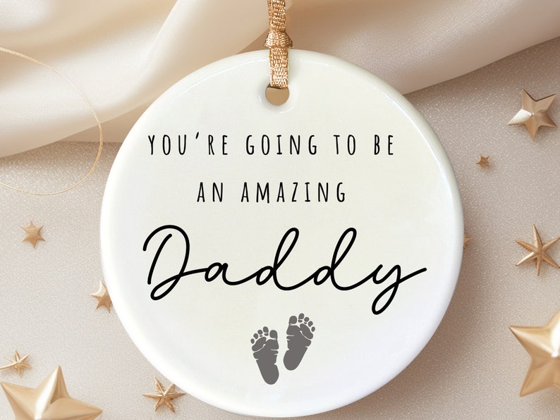 Custom dad to be Christmas Ornament – best dad ever Ornament Keepsake personalized Christmas ornament