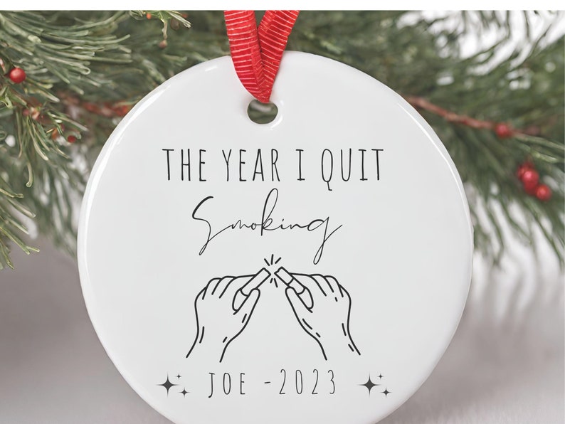 2023 year I quit smoking Ornament – quit smoking milestone keepsake product image 5