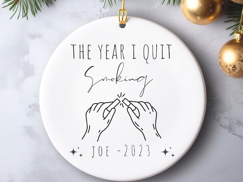 2023 year I quit smoking Ornament – quit smoking milestone keepsake product image 3