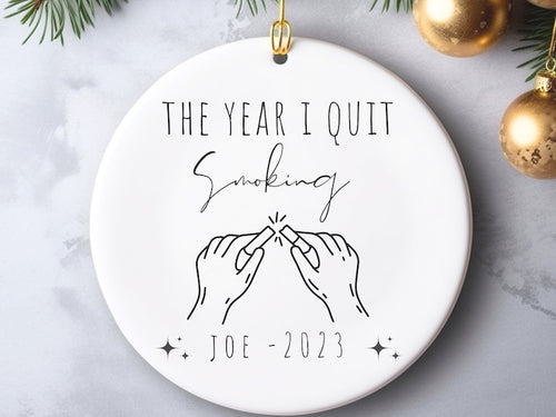 2023 year I quit smoking Ornament – quit smoking milestone keepsake product image 3