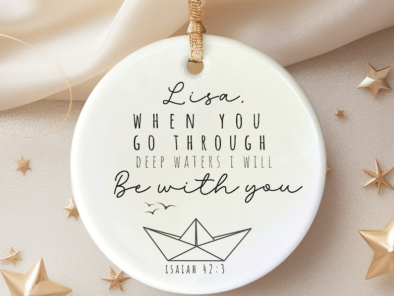 Cancer ornament for comfort gift for difficult times – Divorce ornament personalized Christmas ornament