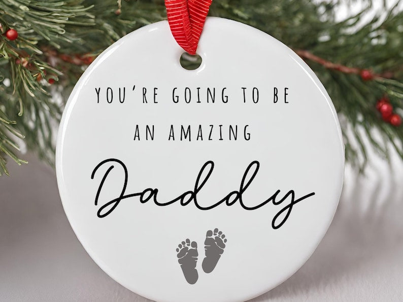 Custom dad to be Christmas Ornament – best dad ever Ornament Keepsake product image 6