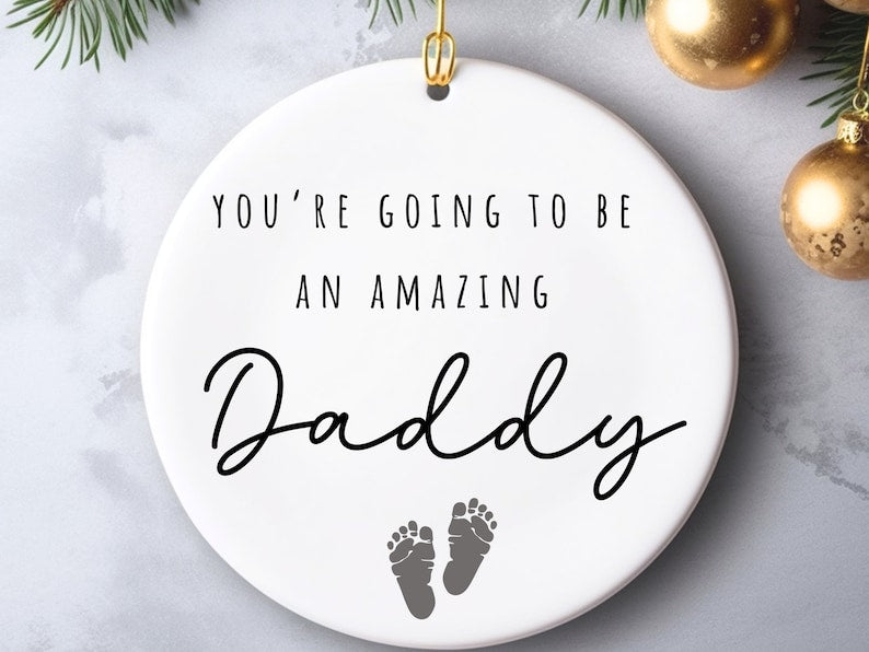 Custom dad to be Christmas Ornament – best dad ever Ornament Keepsake product image 3