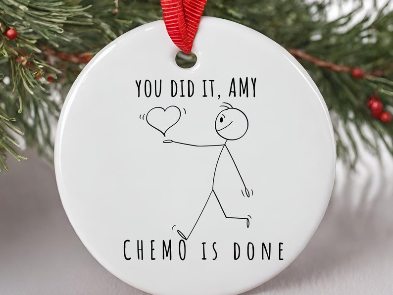 Chemo survivor ornament – Personalized You Finished Chemo gift product image 3