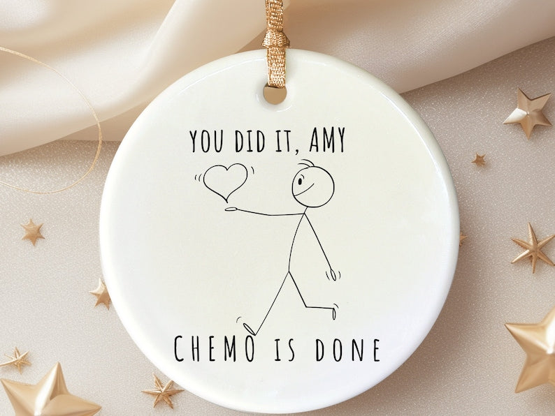 Chemo survivor ornament – Personalized You Finished Chemo gift personalized Christmas ornament