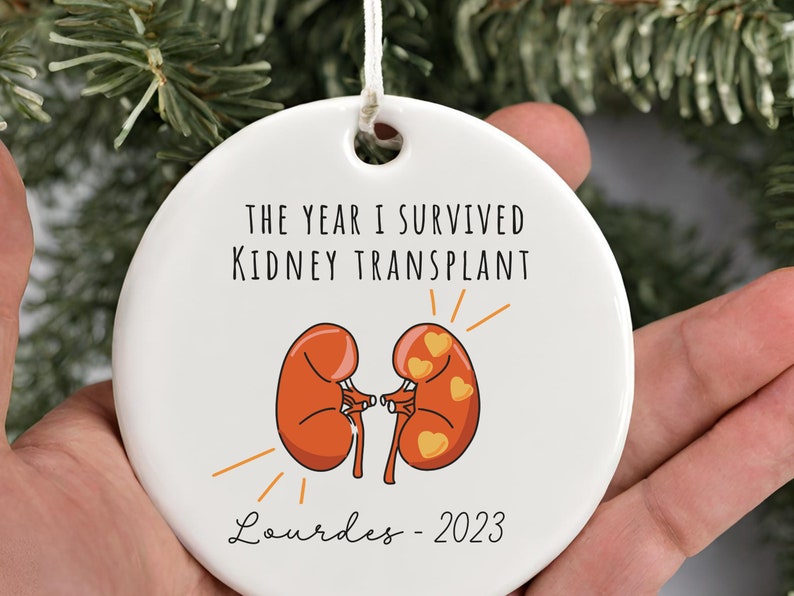 Personalized Kidney Transplant Ceramic Ornament for Transplant Anniversary Gift product image 5