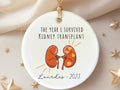 Personalized Kidney Transplant Ceramic Ornament for Transplant Anniversary Gift personalized Christmas ornament