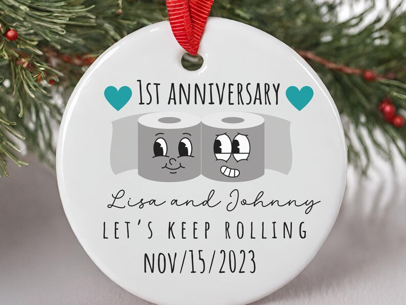 Paper anniversary ornament – Funny Gift for 1st Anniversary product image 6
