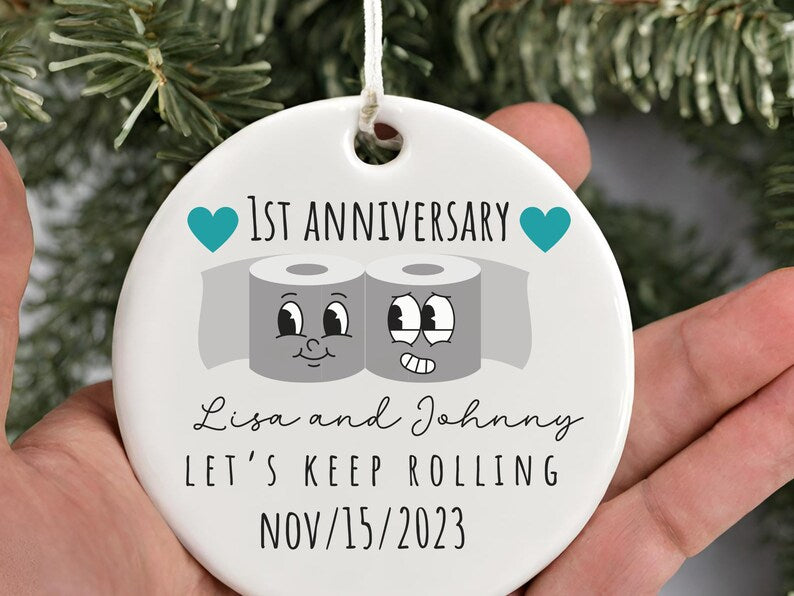 Paper anniversary ornament – Funny Gift for 1st Anniversary product image 3