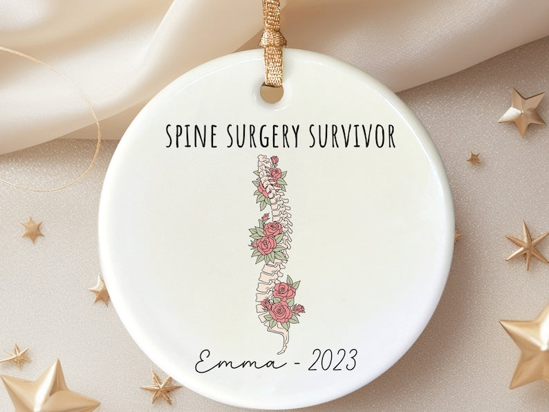 Spinal Fusion Ornament – Spinal Surgery Gift for Back surgery ornament personalized Christmas ornament