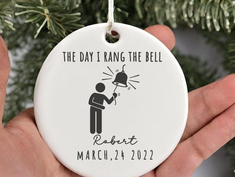 Chemotherapy Radiotherapy survivor ornament – Personalized End of Chemo gift product image 6