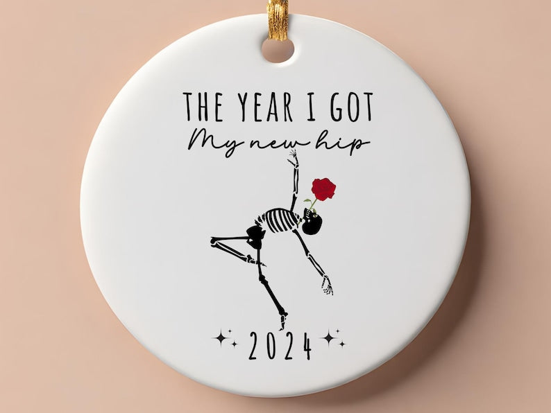 The year I got my new Hip 2024 Ornament – Custom Hip Surgery Christmas Ornament product image 6