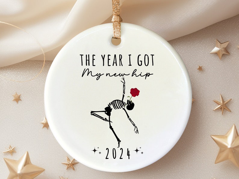 The year I got my new Hip 2024 Ornament – Custom Hip Surgery Christmas Ornament personalized Christmas ornament