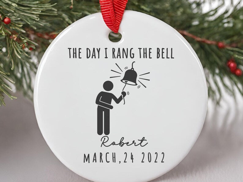 Chemotherapy Radiotherapy survivor ornament – Personalized End of Chemo gift product image 7