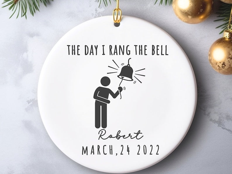 Chemotherapy Radiotherapy survivor ornament – Personalized End of Chemo gift product image 4