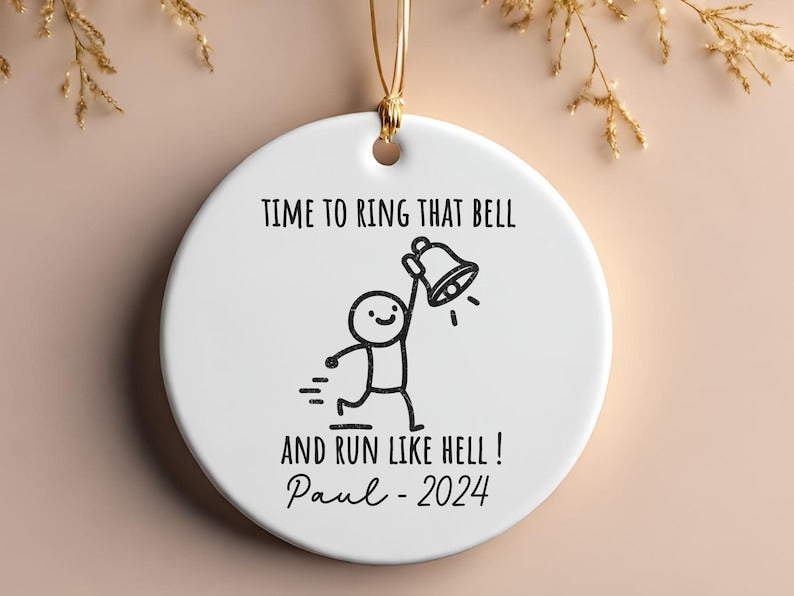 Chemotherapy Radiotherapy survivor ornament ring the bell keepsake end of cancer treatment beat product image 4
