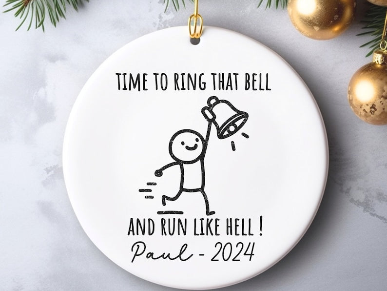 Chemotherapy Radiotherapy survivor ornament ring the bell keepsake end of cancer treatment beat product image 2