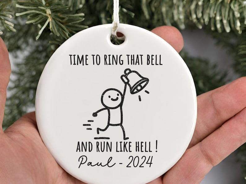 Chemotherapy Radiotherapy survivor ornament ring the bell keepsake end of cancer treatment beat product image 7