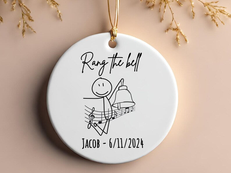 Personalized Ring the bell ornament – the year we beat cancer gift for Christmas product image 6