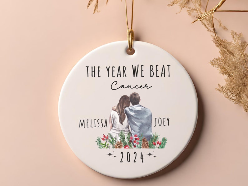 Chemo survivor ornament – Personalized Beat Cancer gift product image 4