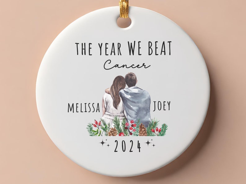 Chemo survivor ornament – Personalized Beat Cancer gift product image 5