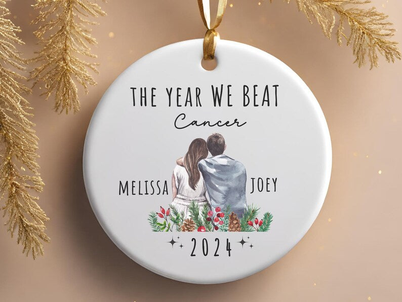 Chemo survivor ornament – Personalized Beat Cancer gift product image 3