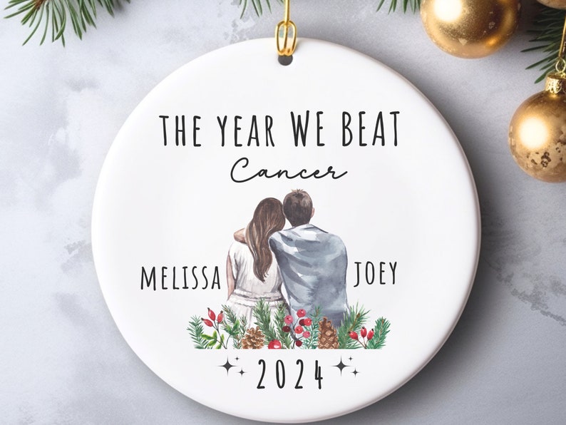 Chemo survivor ornament – Personalized Beat Cancer gift product image 2
