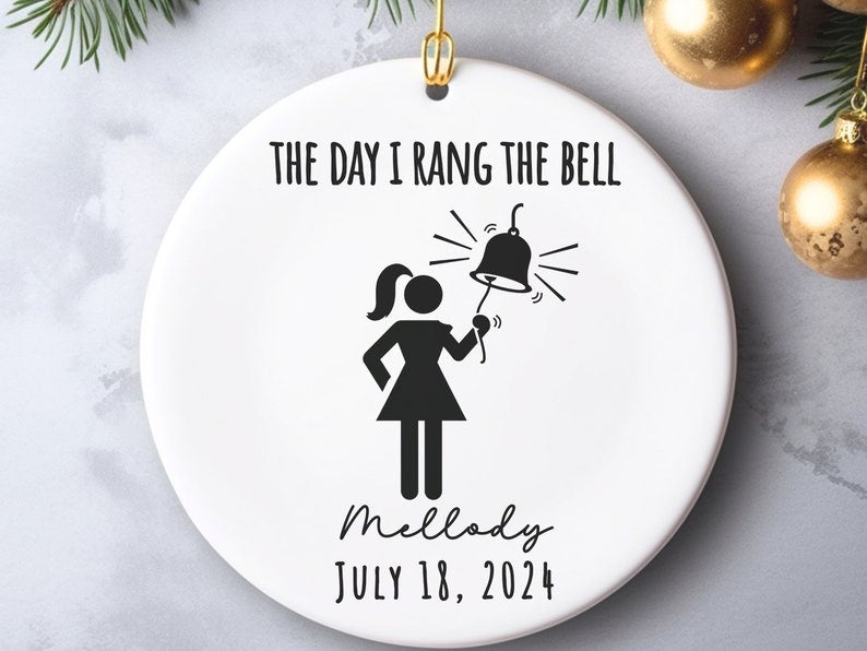 Chemotherapy Radiotherapy survivor ornament – Personalized End of Chemo gift product image 2