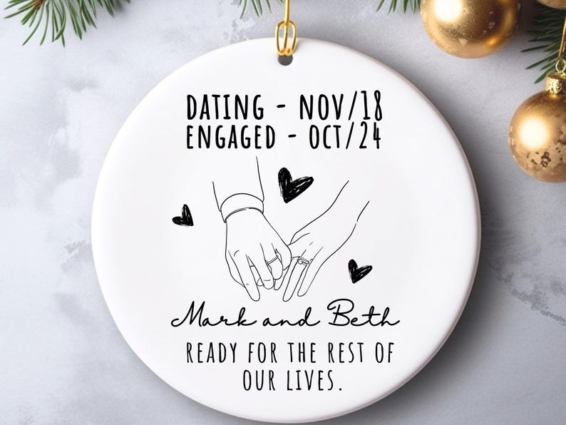 First Christmas Engaged Ornament Personalized Engagement Gift product image 3
