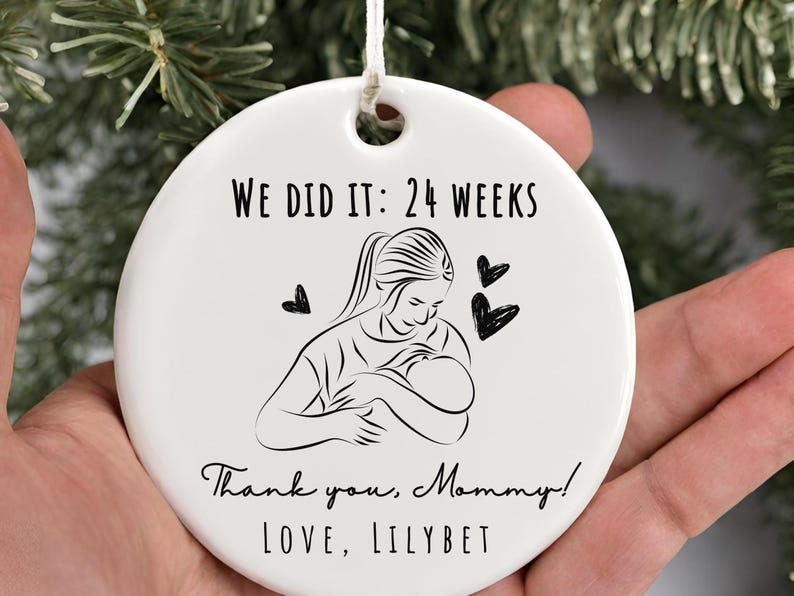 end of breastfeeding journey Christmas Ornament from baby to mum nursing mom gift product image 6