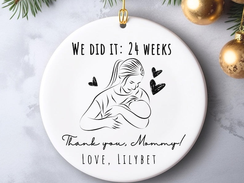 end of breastfeeding journey Christmas Ornament from baby to mum nursing mom gift product image 2