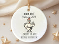 Custom black belt ornament – Martial arts Christmas ornament personalized Christmas ornament