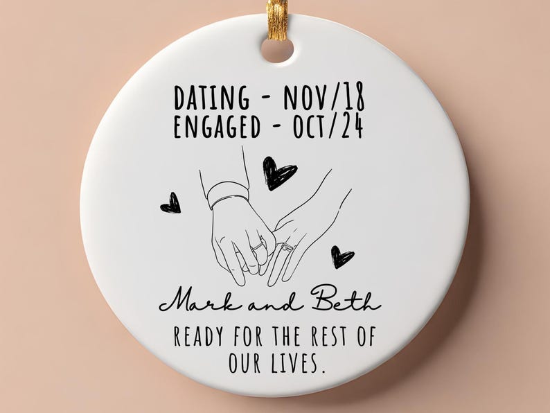 First Christmas Engaged Ornament Personalized Engagement Gift product image 7