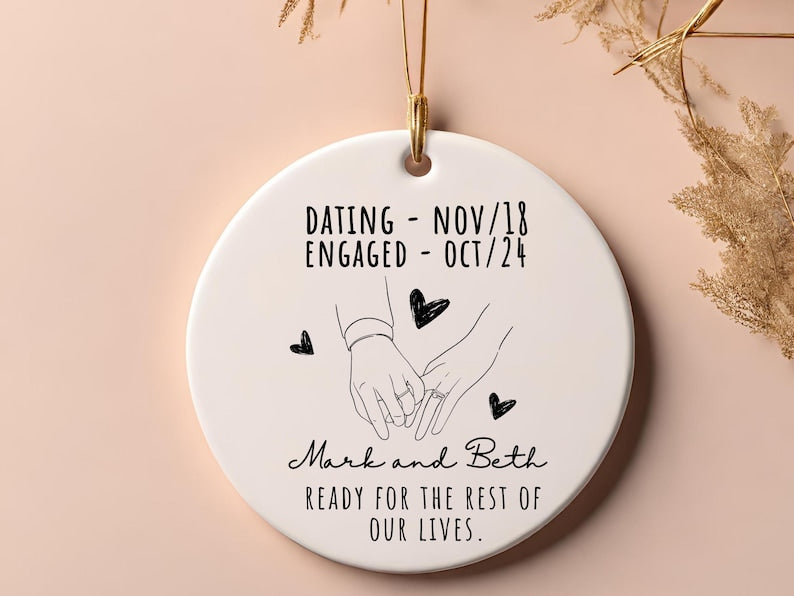 First Christmas Engaged Ornament Personalized Engagement Gift product image 9