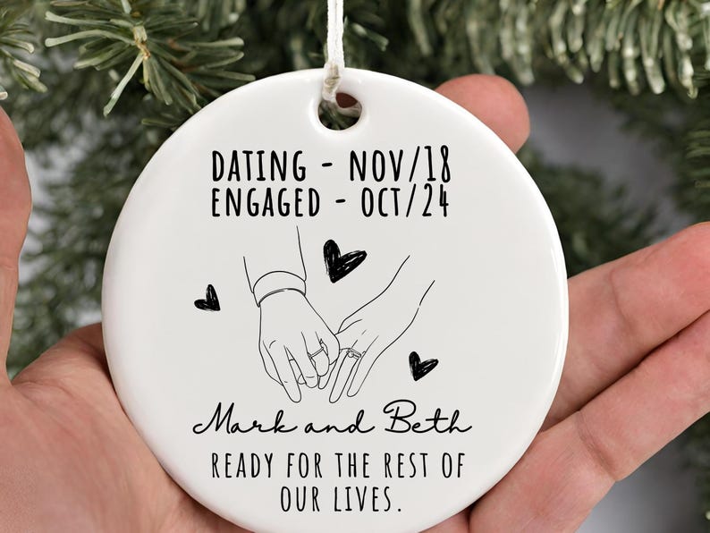 First Christmas Engaged Ornament Personalized Engagement Gift product image 5